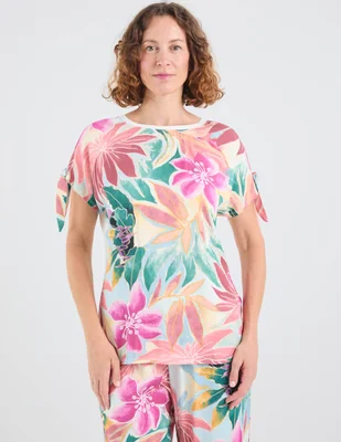 Blusa damaia atelier manga corta para mujer
