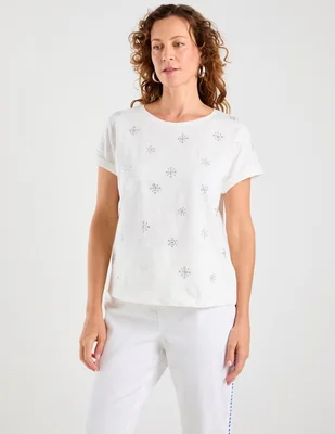 Blusa Damaia Atelier manga corta para mujer