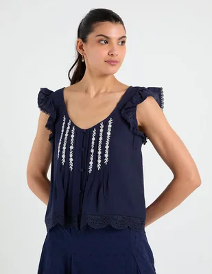 Blusa Coffee Bean manga corta para mujer