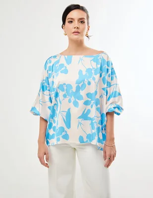 Blusa Pureza Luna manga al codo para mujer