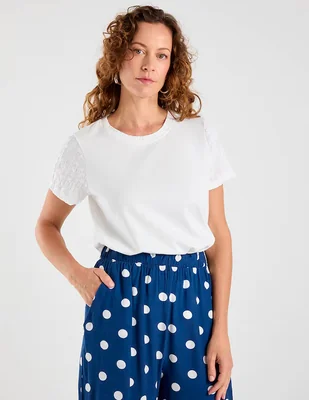 Blusa Damaia Atelier manga corta para mujer