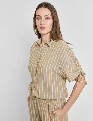 Blusa camisera Trucco manga corta para mujer