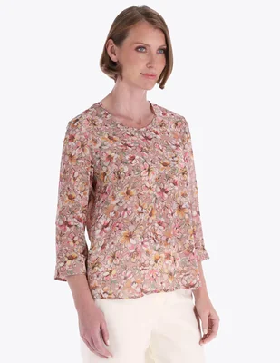 Blusa Charme manga 3/4 para mujer