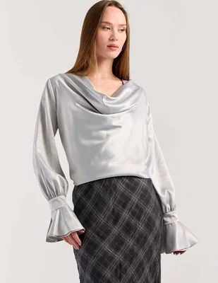 Blusa Pinko manga larga para mujer