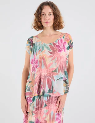 Blusa damaia atelier manga corta para mujer
