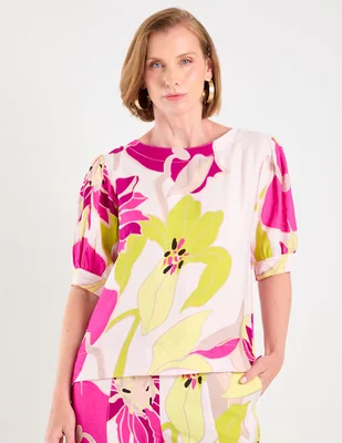 BLUSA DAMAIA ATELIER 0126837 FLORAL CON