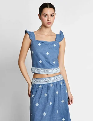 Blusa Trucco sin manga para mujer