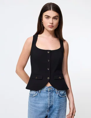 Top French Connection escote medio tirante ancho