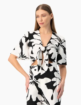 Blusa ivonne ninguno manga corta para mujer