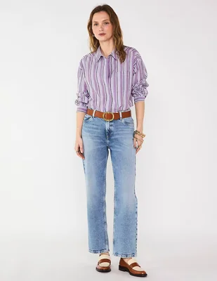 Blusa camisera Maison 123 manga larga para mujer