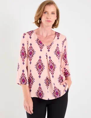 Blusa Lieb manga 3/4 para mujer