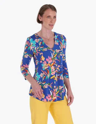 Blusa Charme manga 3/4 para mujer