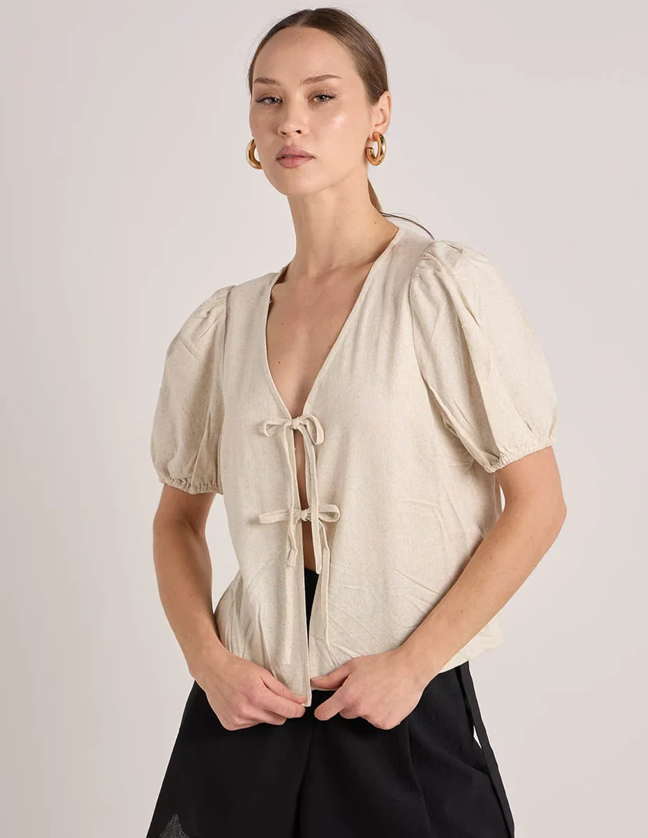 Blusa pieces manga corta para mujer