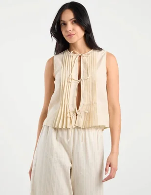 Blusa Pieces sin manga para mujer