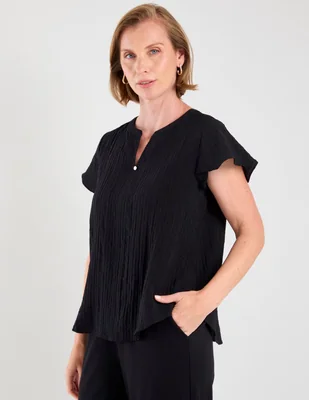 Blusa liz claiborne manga corta para mujer