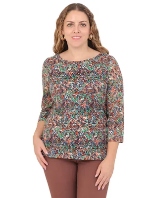 Blusa Duplan Petite manga 3/4 para mujer
