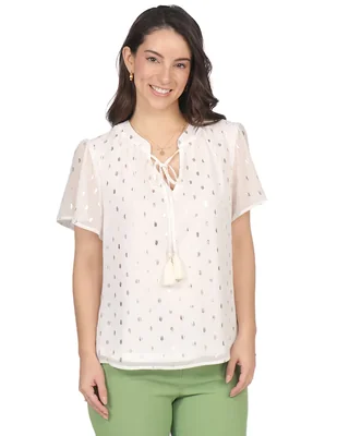 Blusa Duplan Petite manga corta para mujer