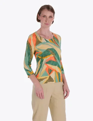 Blusa Charme manga 3/4 para mujer