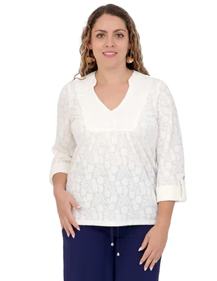 Blusa Duplan Petite manga 3/4 para mujer