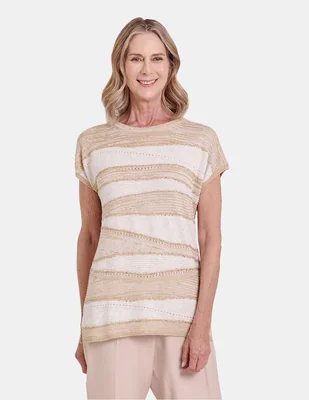 Blusa túnica Vitos manga corta para mujer