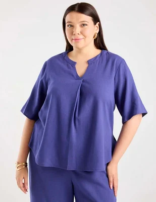 Blusa Lieb Plus manga al codo para mujer