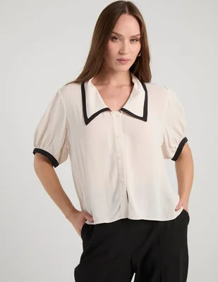 Blusa Ann Taylor manga al codo para mujer