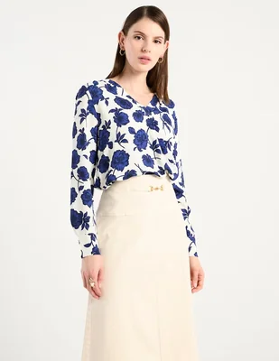 Blusa Ann Taylor manga larga para mujer