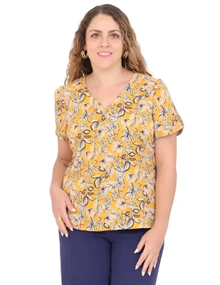 Blusa duplan petite manga corta para mujer