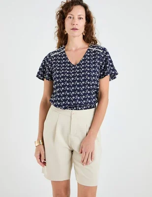 Blusa Lieb manga corta para mujer