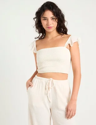 Blusa Coffee Bean sin manga para mujer