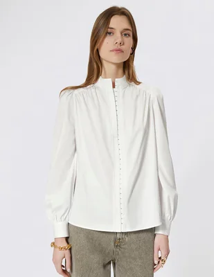 Camisa The Kooples de algodón manga larga para mujer