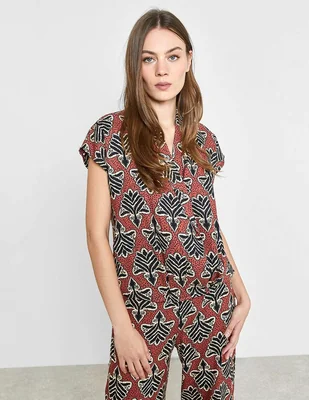 Blusa Trucco manga corta para mujer