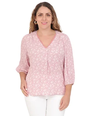 Blusa Duplan Petite manga 3/4 para mujer