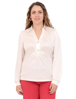 Blusa Duplan Petite manga larga para mujer
