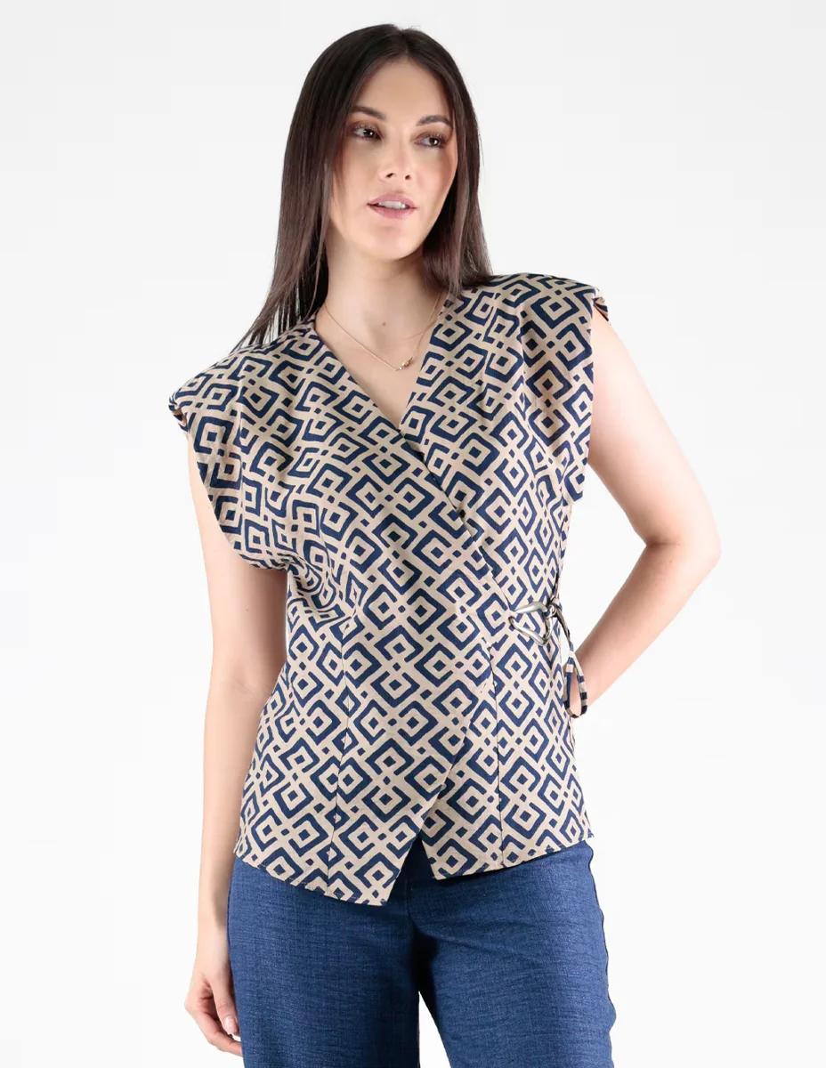 Blusa trinity manga corta para mujer