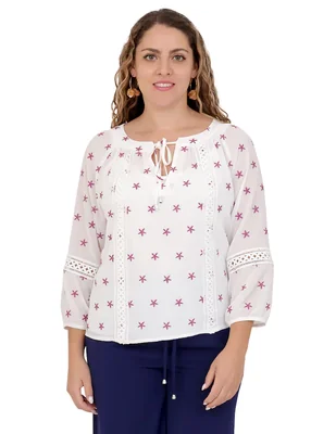 Blusa Duplan Petite manga 3/4 para mujer