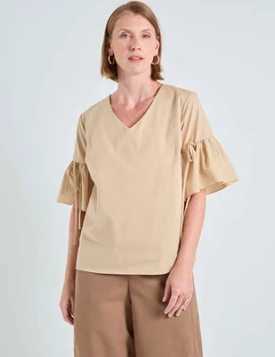 Blusa loren's manga al codo para mujer