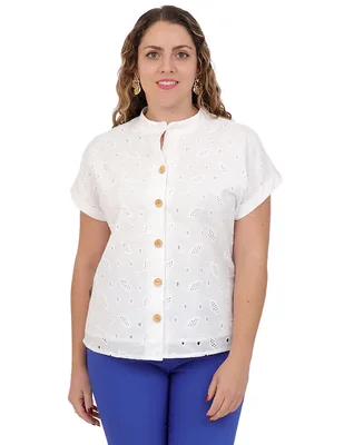 Blusa Duplan Petite manga corta para mujer