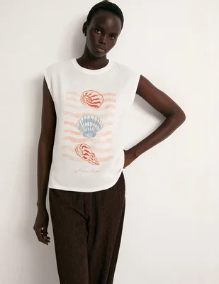 Camiseta Sfera Cuello Redondo De Algodón
