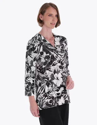 Blusa túnica Charme manga larga para mujer