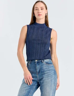 Top Scotch & Soda cuello cuadrado