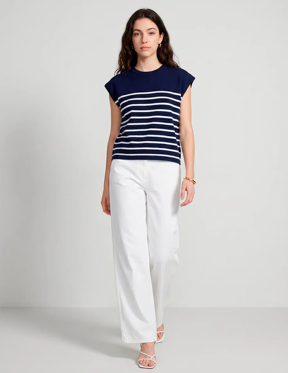 Blusa Coffee Bean manga corta para mujer