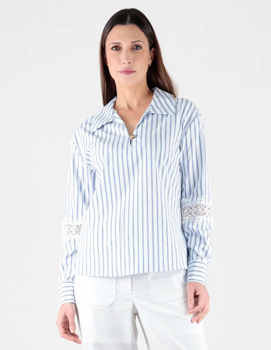 Blusa Trinity manga larga para mujer