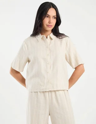 Blusa Pieces manga corta para mujer