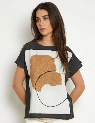 Blusa Trucco manga corta para mujer