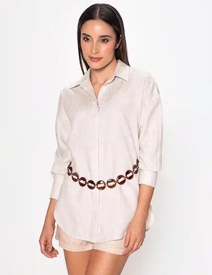 Blusa Studio F manga 3/4 para mujer