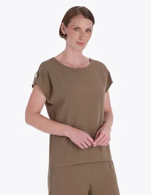 Blusa Charme manga corta para mujer