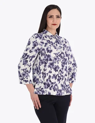 Blusa camisera Charme manga 3/4 para mujer
