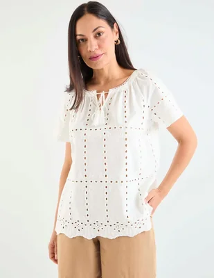 Blusa Lieb manga corta para mujer