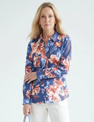 Blusa talbots manga larga para mujer